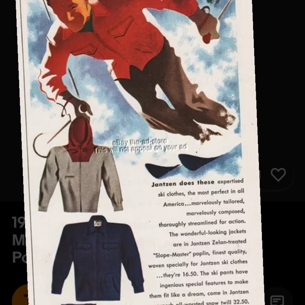 Jantzen Tan and Blue Crewneck Sweater Nordic Pattern 100% virgin wool Large - Picture 8 of 8